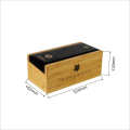 DS China Custom PU Leather Embossed Pattern Bamboo Luxury Wine Box Package With Unlocking Buckle